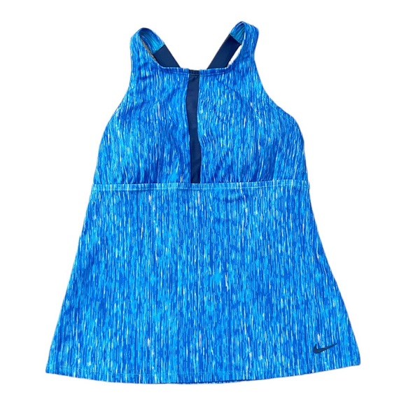 Nike High-Neck Tankini Top with Criss-Cross Back Straps - Picture 4 of 8